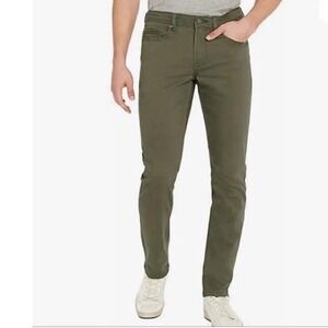 Buffalo David Bitton Archer Slim Stretch‎ Green Chinos Pants Mens 36x34